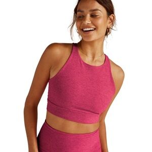 Beyond Yoga Cranberry Heather yoga bra, size medium
